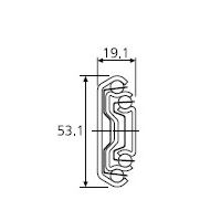 Typ DA5321  aluminium- obciążenie do 50 kg na parę, wysuwane w 100%+